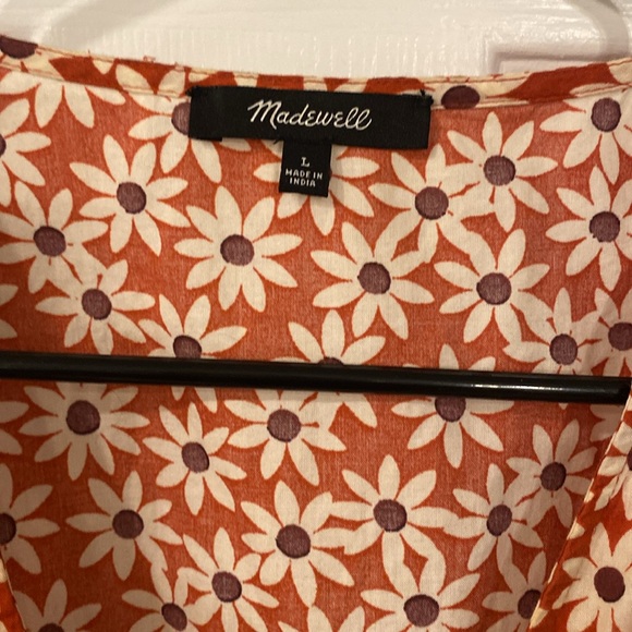 Madewell Packed Picnic Wrap Dress-L - Picture 4 of 13